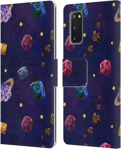 Vista 190 de Head Case Designs Officially Licensed Carla Morrow Colorful Space Dice Patterns Leather Wallet Case Compatible with Samsung Galaxy A07 4G