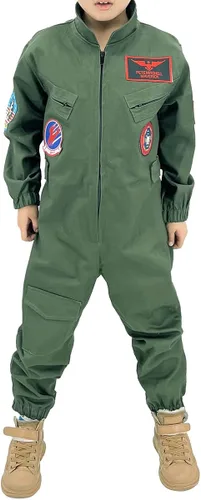 Vista 2 de Sinkawa Jackets Maverick - Disfraz de piloto para Halloween, cosplay para niños