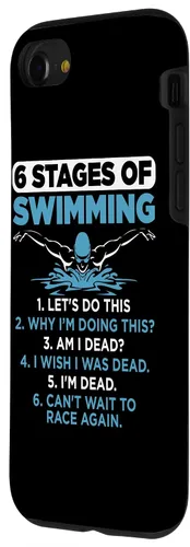 Vista 2 de Funda divertida para iPhone SE (2020) / 7 / 8 6 etapas de natación