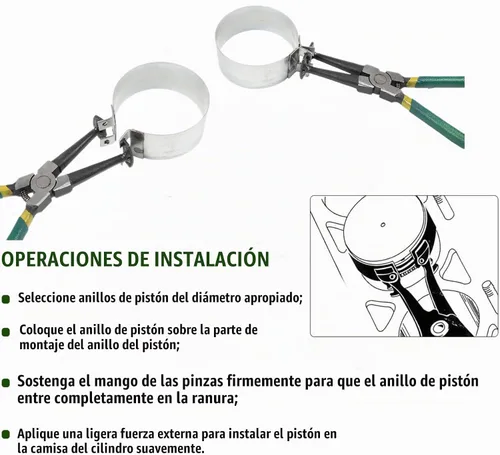 Vista 2 de Compresor del anillo del pistón 2.44-5.71in ajustable para la reparación