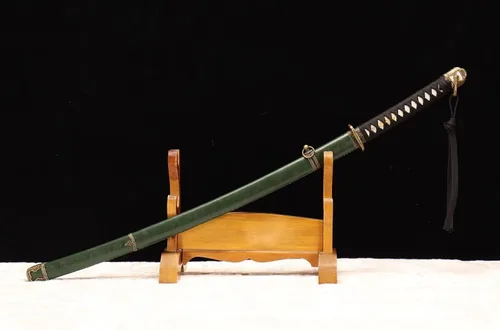 Vista 3 de Espada Katana Guntō hecha a mano, espada samurái japonesa real (espada completa), catanas japonesas reales