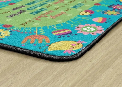 Vista 5 de Flagship Carpets God's Garden - Alfombra inspiradora de adoración bíblica, alfombra de aprendizaje para aula o hogar, habitación de niños o sala
