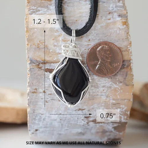 Vista 19 de Collar de cristal de piedra natal alternativo para mujer y hombre - plateado