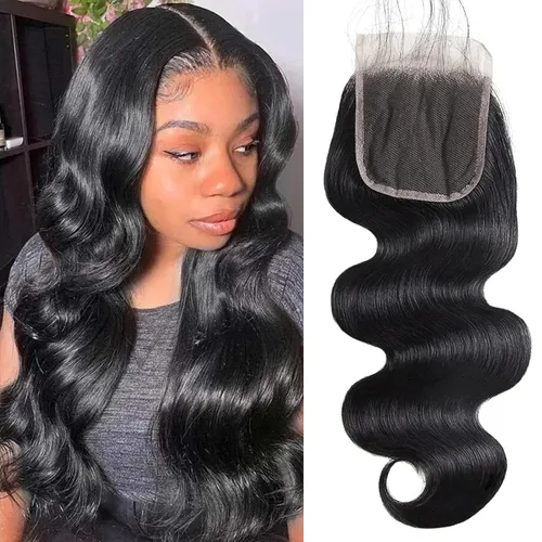 Vista 49 de DMKEEP Extensiones de cabello humano ondulado con cierre, 12, 14, 16+10 pulgadas, 100% cabello virgen brasileño sin procesar, 3 paquetes con cierre