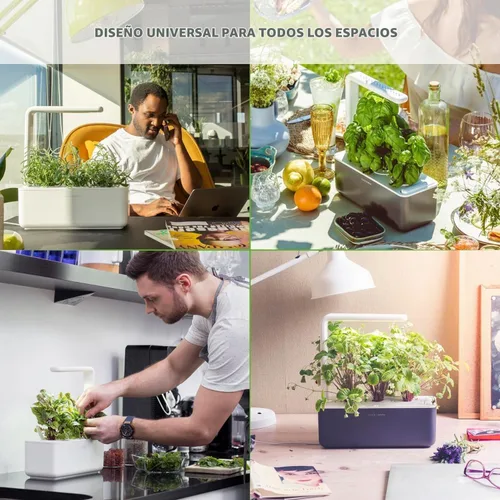 Vista 6 de Click & Grow Smart Garden 3 - Kit de jardinería para interiores (incluye cápsulas de albahaca) Easier than a hydroponic growing system. Patented