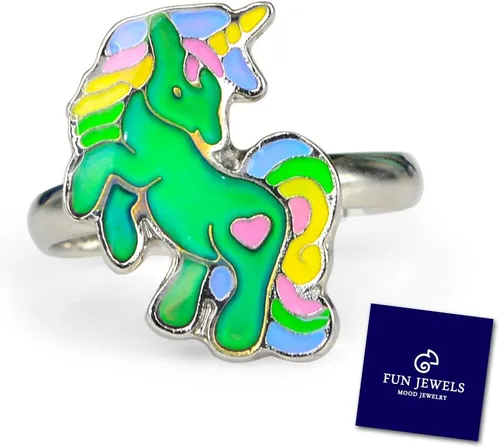 Vista 8 de Anillo ajustable de cuento de hadas con cambio de color de unicornio para niñas