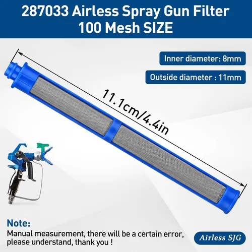 Vista 2 de Airless SJG Filtro de pistola de pulverización sin aire 287033 compatible con apto para la mayoría de pistolas rociadoras y contratista II y FTx II