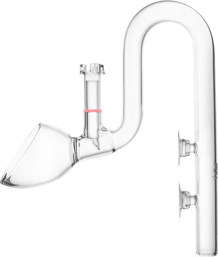 Vista 11 de Tubo de lirio de vidrio para acuario para filtro de tanque de peces, desnatador de superficie de flujo de salida único, protege peces y camarones.