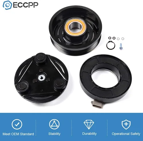 Vista 4 de ECCPP Embrague de compresor de CA apto para Ford para F-150 4.2L 4.6L 5.4L 1997-2006 Embrague de CA de enfriamiento rápido