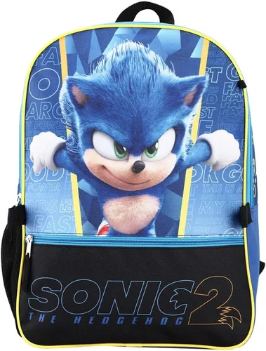 Vista 2 de Sonic the Hedgehog - Juego de mochila de 5 piezas Multicolor osfa