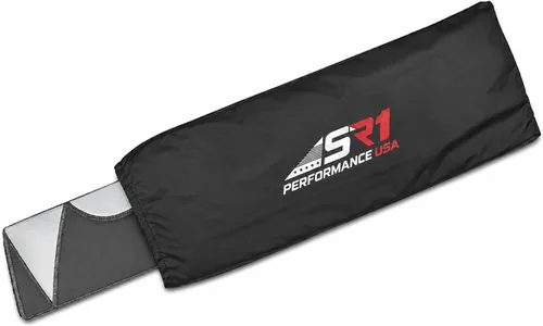 Vista 4 de C5 Corvette Parasol para parabrisas – Parasol reflectante plegable estilo acordeón – Protector de protección contra el calor UV de ajuste
