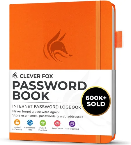 Vista 11 de Clever Fox Libro de contraseñas con pestañas alfabéticas, 4"x5.5" Keeper