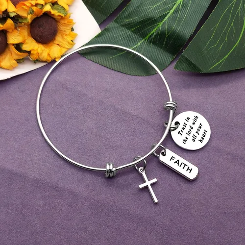 Vista 5 de Pulsera de joyería cristiana para hija, regalos para hija, joyería religiosa, versículo de la Biblia, regalo cristiano inspirador para mujeres, hija