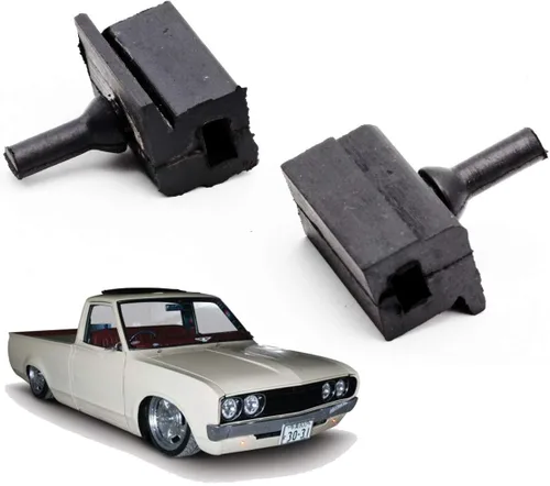 Vista 4 de Nonstops Capó de goma para capó lateral, color negro, 2 unidades, se adapta a Datsun 620 Pickup 1972-1979
