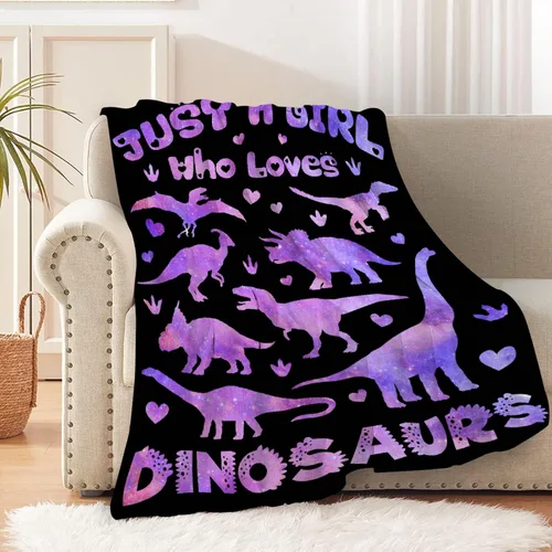 Vista 25 de Regalos de Mantas de Dinosaurio de Navidad Súper Suaves y Ligeras de Franela para Niños, Adultos, Adecuadas para Sofá, Cama, Campamento, Viajes