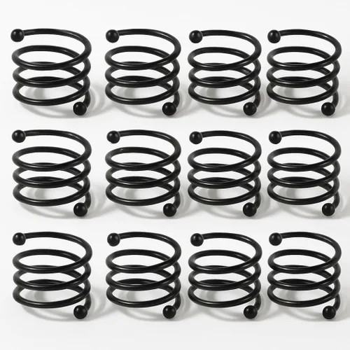 Vista 7 de Servilleteros de hierro de metal duraderos para decoración de mesa, elegante accesorio de ajuste de mesa de metal, servilletero rústico para casa