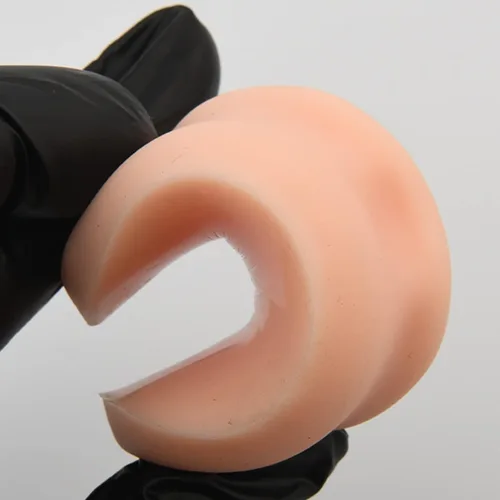 Vista 3 de Módulo de labios de práctica de tatuaje 3D, boca abierta con dientes, silicona suave, piel falsa realista, piel de práctica de microblading