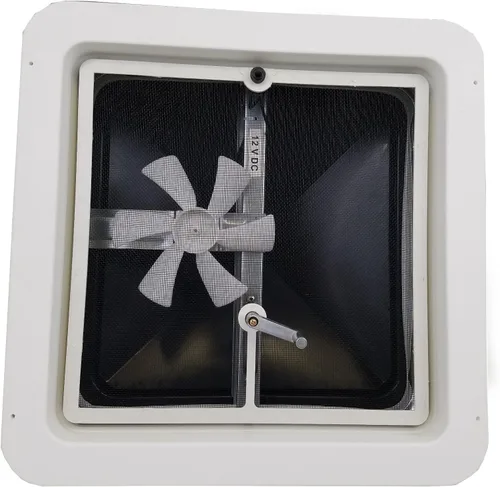 Vista 3 de HENG’S INDUSTRIES 14" Ventilación de techo universal para remolques de camping con tapa para humo y ventilador de 12 voltios 74112-C