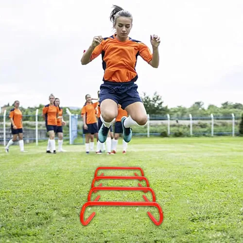 Vista 7 de YEXEXINM Escalera de agilidad profesional de entrenamiento de velocidad, escalera de agilidad de 20 pies, 12 conos de fútbol, 4 obstáculos