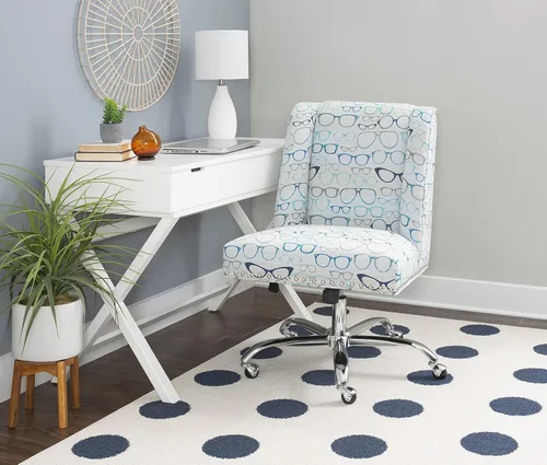 Vista 4 de Linon Home Décor Brookville - Silla de oficina, color marfil