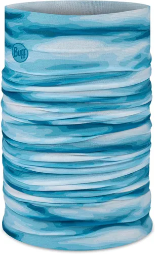 Vista 12 de BUFF CoolNet UV Polaina para el cuello, Protección solar UPF 50, Transpirable, Versátil, Mascarilla de secado rápido, Negro y Azul, Talla para Lazs