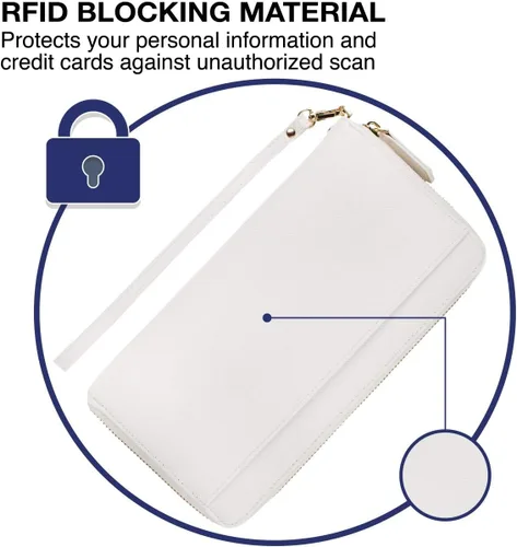 Vista 5 de Organizador de documentos de viaje - Funda RFID para pasaporte, cartera con soporte para la familia