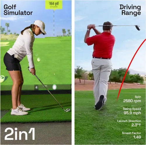 Vista 3 de OPTISHOT Orbit Simulador de golf y monitor de lanzamiento Simuladores de golf para el hogar con software Orion - Monitor de lanzamiento de golf - 20