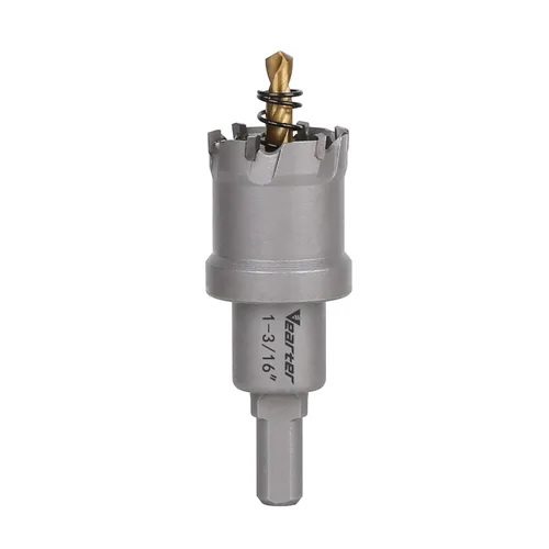 Vista 20 de Sierra perforadora de carburo de 1-1/2 pulgadas (1.496 in) para metal duro, cortador de agujeros con punta de carburo de tungsteno con broca piloto