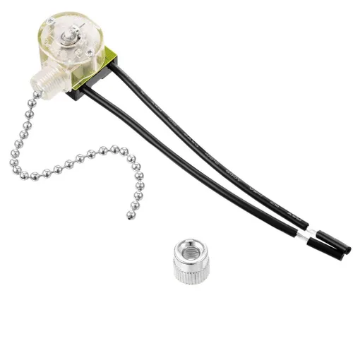 Vista 2 de Zing Ear - Interruptor de luz para ventilador de techo, cadena de encendido y apagado, segunda generación ZE-109, 2 cables, compatible