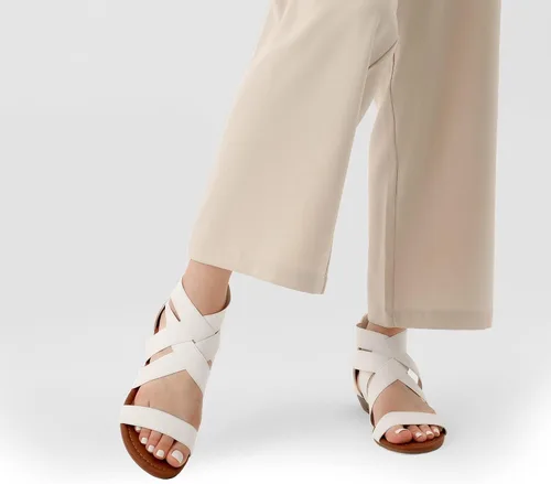 Vista 5 de Dream Pairs - Sandalias de plataforma baja con correa elástica en el tobillo para mujer