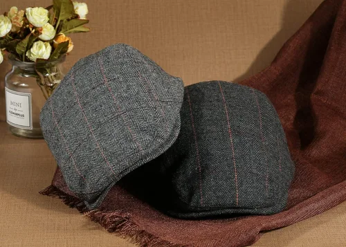 Vista 9 de FALETO Sombrero plano de Ivy Gatsby Newsboy para hombre, invierno, primavera, otoño, conducción, taxista, gorra de caza