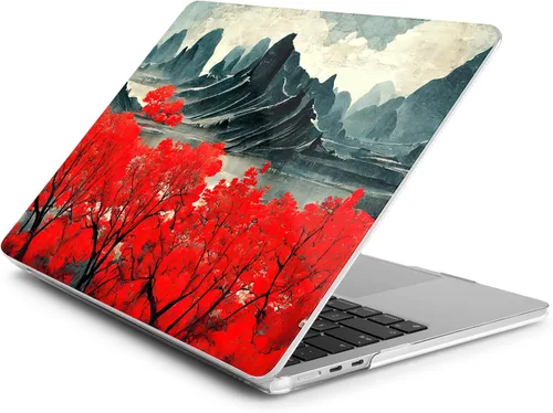 Vista 13 de Batianda Funda para MacBook Air de 15 pulgadas 2024 M3 2023 M2 modelo A3114/A2941, carcasa rígida de plástico de diseño único, cubierta de teclado