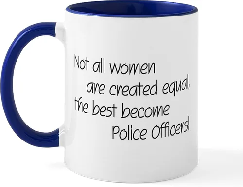 Vista 51 de CafePress Taza de café de cerámica de 11 oz (11.0 fl oz) de Police Mom