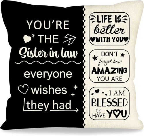 Vista 10 de Fundas de almohada decorativas de 18 x 18 pulgadas con ideas de regalos para familiares y amigos, regalos después de una cirugía, regalo