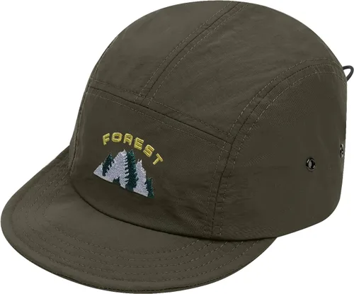 Vista 22 de Clakllie Sombrero de ala plana de 5 paneles sin estructura, gorra de ala corta de secado rápido, gorra de béisbol de nailon transpirable