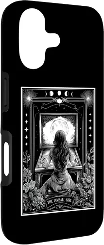 Vista 3 de The Pinball Girl Retro Arcade Game 80s Tarot Card Skeleton Case for iPhone 17