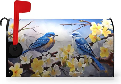 Vista 33 de Funda magnética para buzón patriótico de verano del 4 de julio, cubierta para buzón de bandera de Estados Unidos, diseño floral, Día