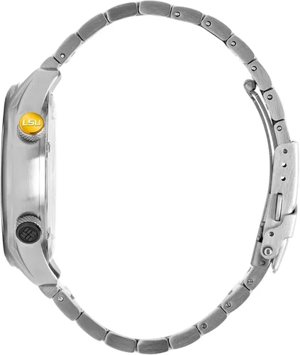 Vista 2 de Columbia College Collegiate Reloj de cuarzo con correa de acero inoxidable plateado 22 Modelo CSC01-013