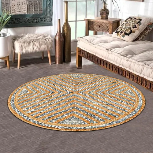 Vista 11 de Light & Pro Alfombra de yute, 2 x 3, natural, hecha a mano, trenzada, reversible, alfombra rústica