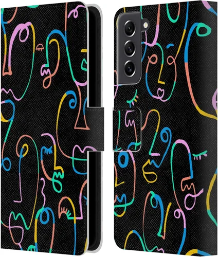 Vista 124 de Head Case Designs Officially Licensed Ninola Brushstrokes Multi Colorful Leather Wallet Case Compatible with Samsung Galaxy A07 4G