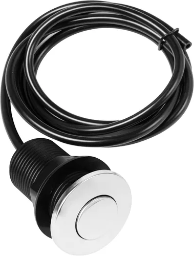 Vista 9 de Botón de interruptor activado por aire con manguera de aire, botón de acero inoxidable cepillado para parte superior del fregadero para desechos