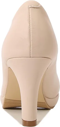 Vista 5 de DADAWEN Zapatos con tacón medio y punta redonda de cuero para mujer, estilo clásico, Mary Jane, nupcial, boda, fiesta, zapatos con bomba
