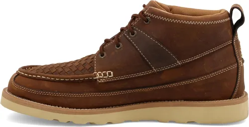 Vista 2 de Twisted X Zapatos casuales para hombre, Sillín tejido y sillín aceitado