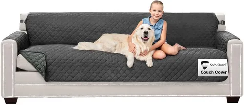 Vista 127 de Sofa Shield - Funda para sofá Loveseat con correa patentada, protector de cojín, funda reversible diseñada en EE. UU. resistente a manchas