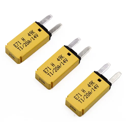 Vista 9 de E37 Auto (T1) Fusibles de disyuntor de reinicio automático de perfil bajo ATC/ATO - 12V DC 5A 10A 15A 20A 25A 30A (Paquete de 6 piezas mixtas) T1