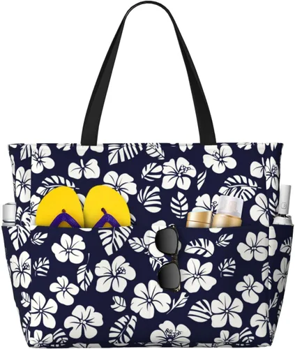 Vista 20 de Bolsa de playa para mujer, bolsa de playa impermeable y a prueba de arena con bolsa húmeda, bolsa de viaje grande para viajes de fin de semana