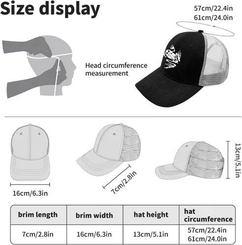 Vista 4 de devor Hat Bone Frog Dad Hat for Women Funny Hats Adjustable