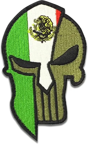 Vista 7 de Parche de calavera - Parche de calavera con bandera de Canadá - Parche de velcro - Parche bordado - Parche para mochilas, gorras, chaquetas, ropa