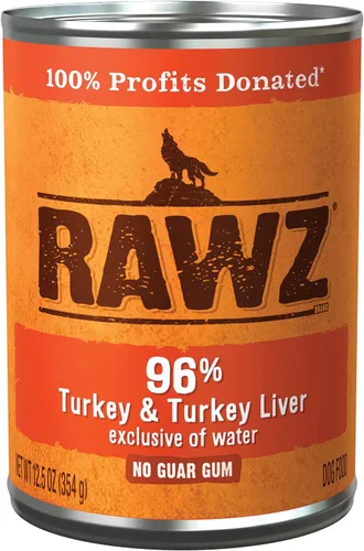 Vista 11 de Rawz Alimento húmedo enlatado con 96% de carne para perros, paquete de 12 / latas de 12.5 oz. (Carne de res/Hígado de res)