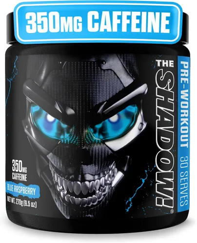 Vista 10 de JNX SPORTS The Shadow! Preentrenamiento de alto estímulo - Frambuesa azul 5 porciones 350 mg de cafeína, energía eléctrica, enfoque mental